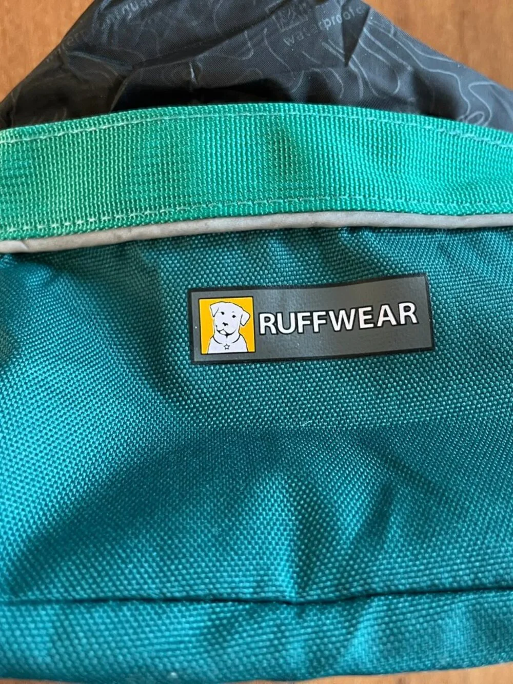 RUFFWEAR Quencher Cinch Top Dog Bowl Collapsible Waterproof TEAL 8” EUC (245)